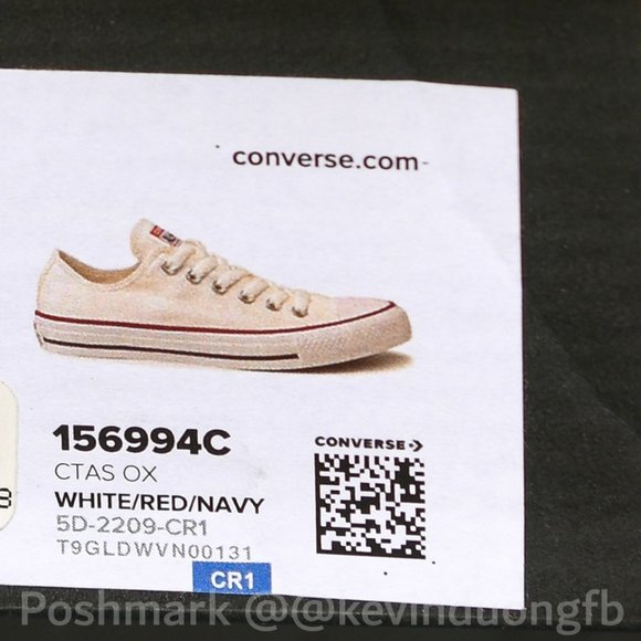 WHITE‎ Converse Chuck Taylor Unisex All Star Ox Sneaker - Picture 8 of 8